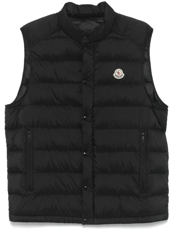 MONCLER ブラック キルティング ベスト Moncler キルティング ベスト | ブラック | FARFETCH JP