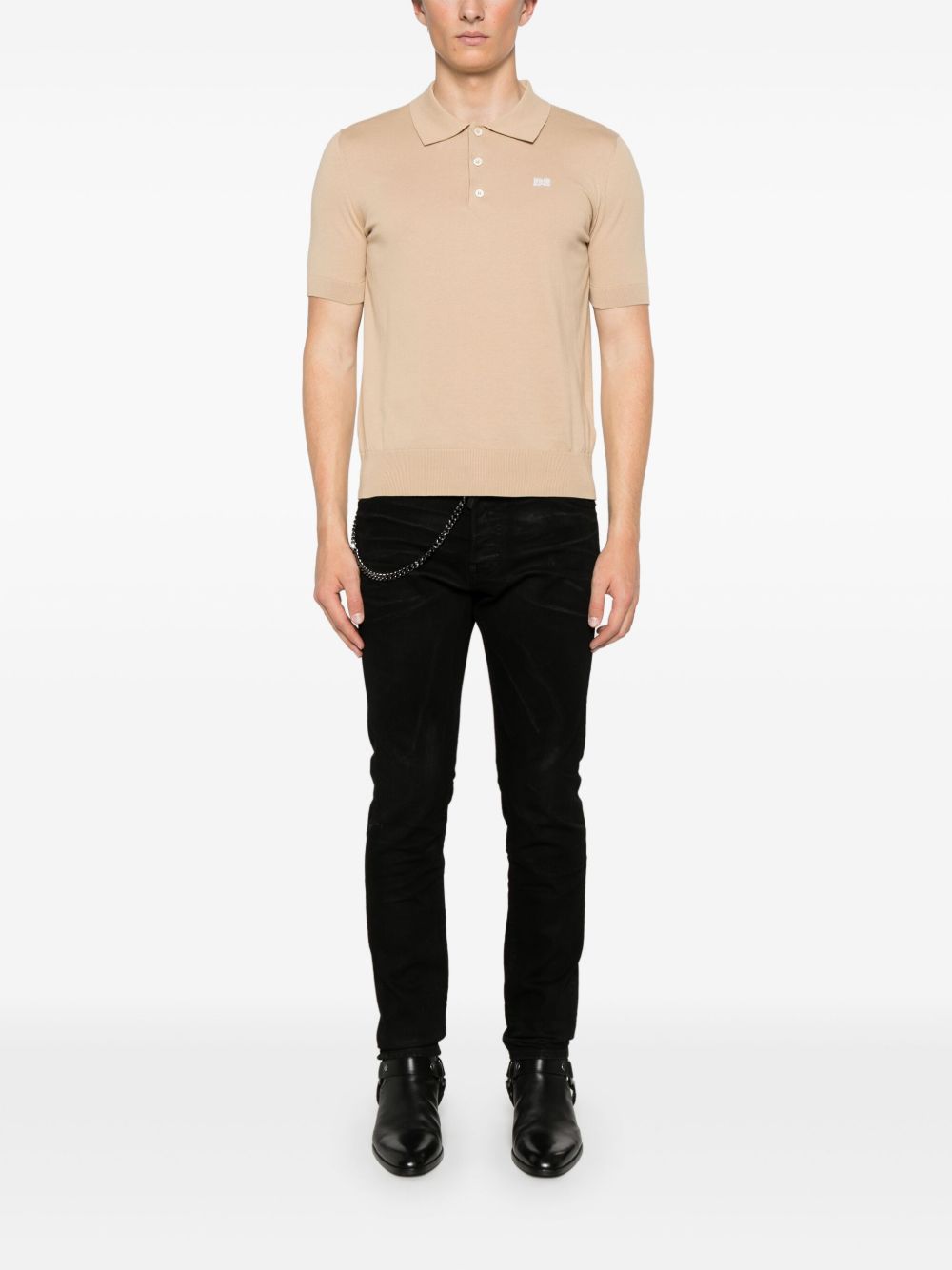 DSQUARED2 Poloshirt met logopatch - Beige