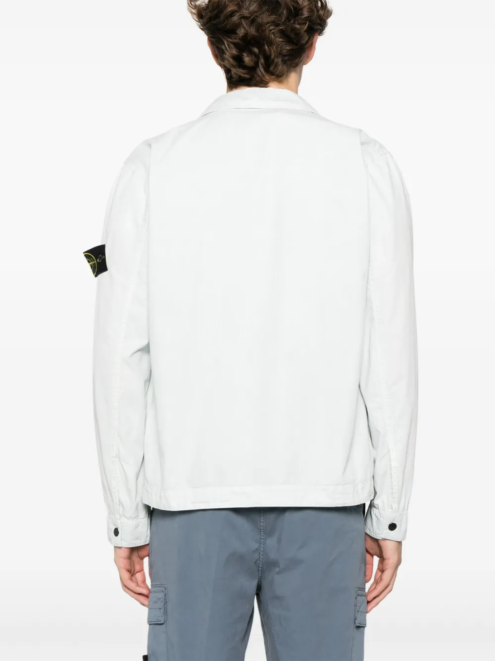 Stone Island Jack met afneembare badge Blauw