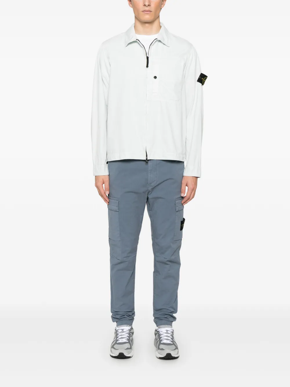 Stone Island Jack met afneembare badge - Blauw