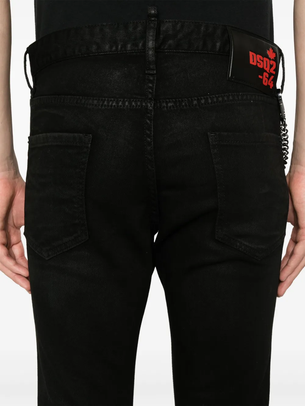 DSQUARED2 Broek met kettingdetail Zwart