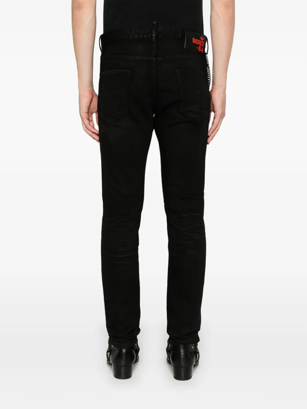 DSQUARED2 Broek met kettingdetail Zwart