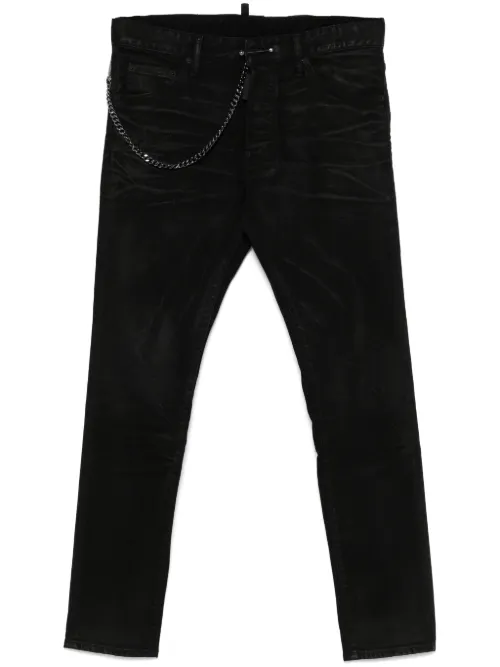 Pantalon à détail de chaîne - DSQUARED2 - Modalova