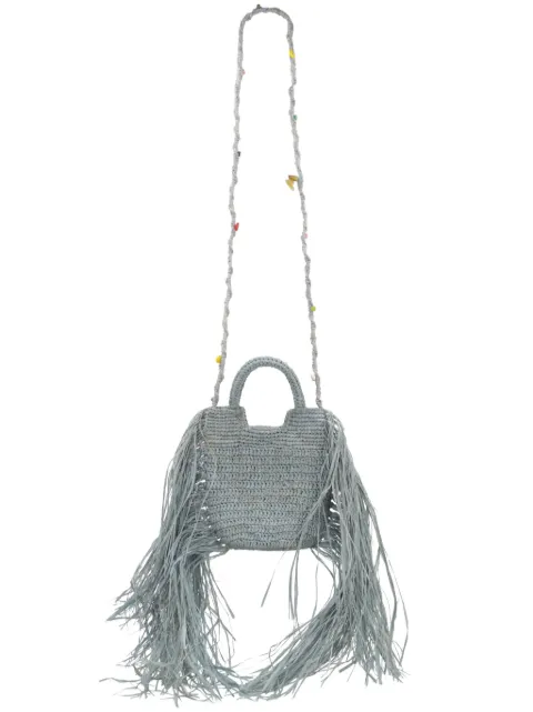 MADE FOR A WOMAN Kifafa raffia tote bag