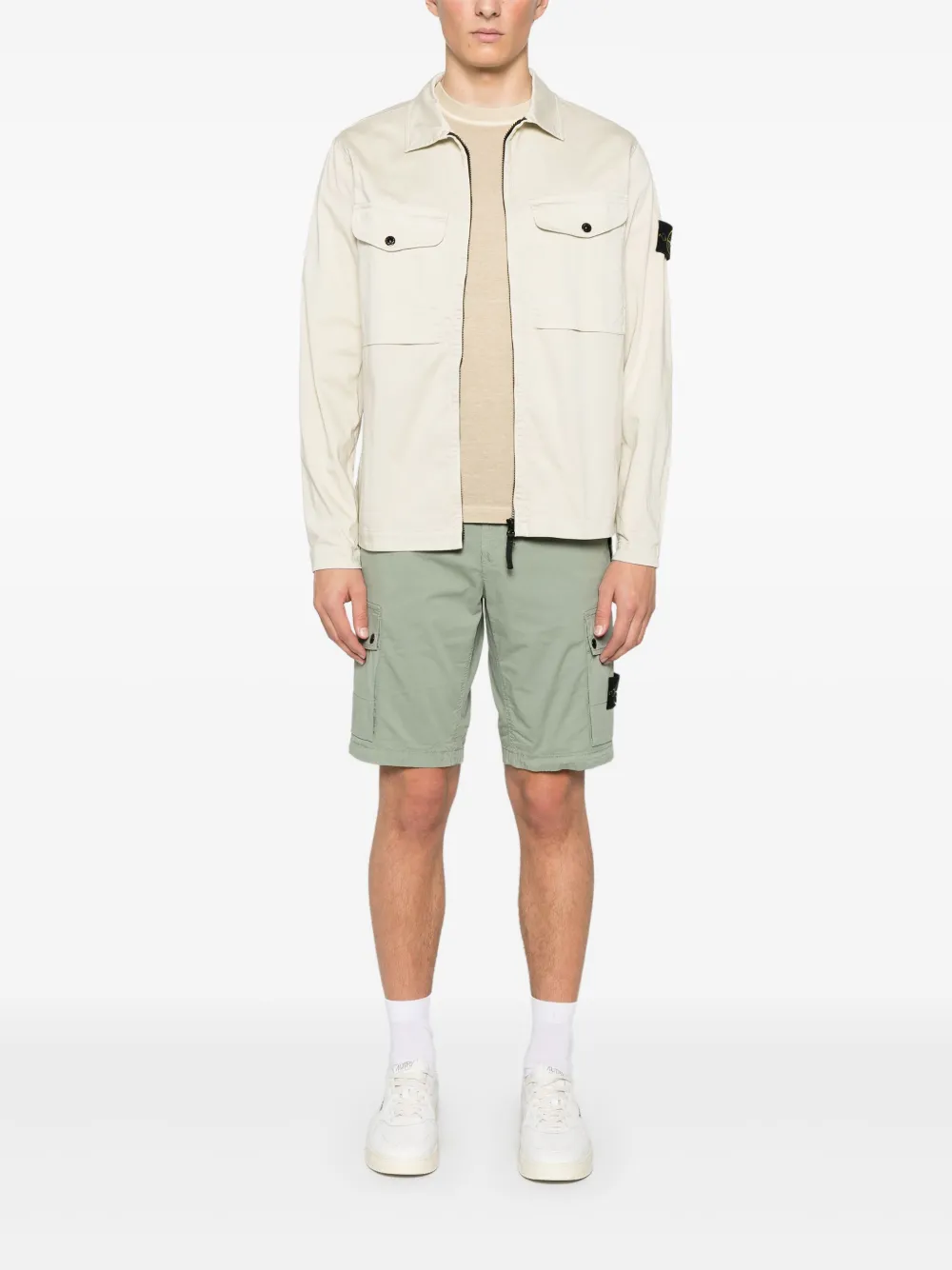 Stone Island Jack met afneembare patch - Beige