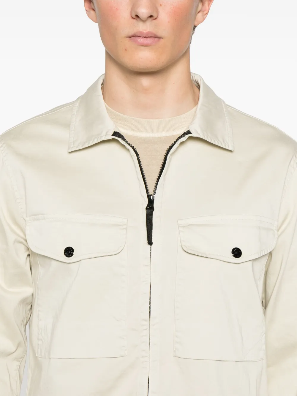 Stone Island Jack met afneembare patch Beige