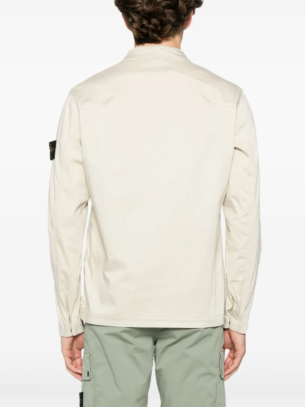 Stone Island Jack met afneembare patch Beige