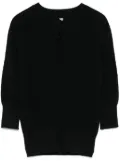 Ermanno Scervino pointelle-knit cardigan - Black