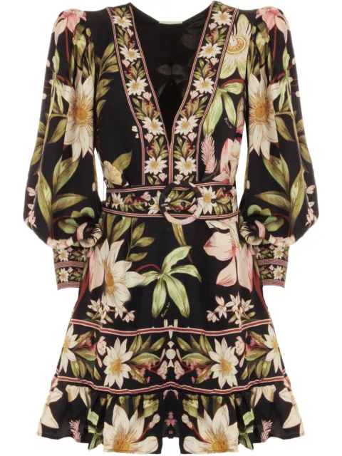 FARM Rio floral-print mini dress