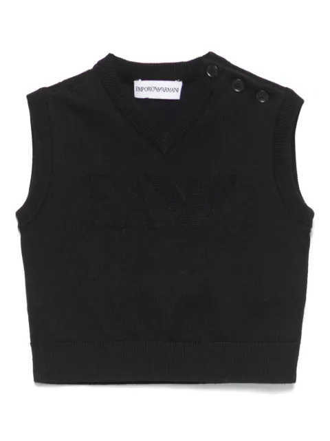 Emporio Armani Kids chaleco con logo en jacquard