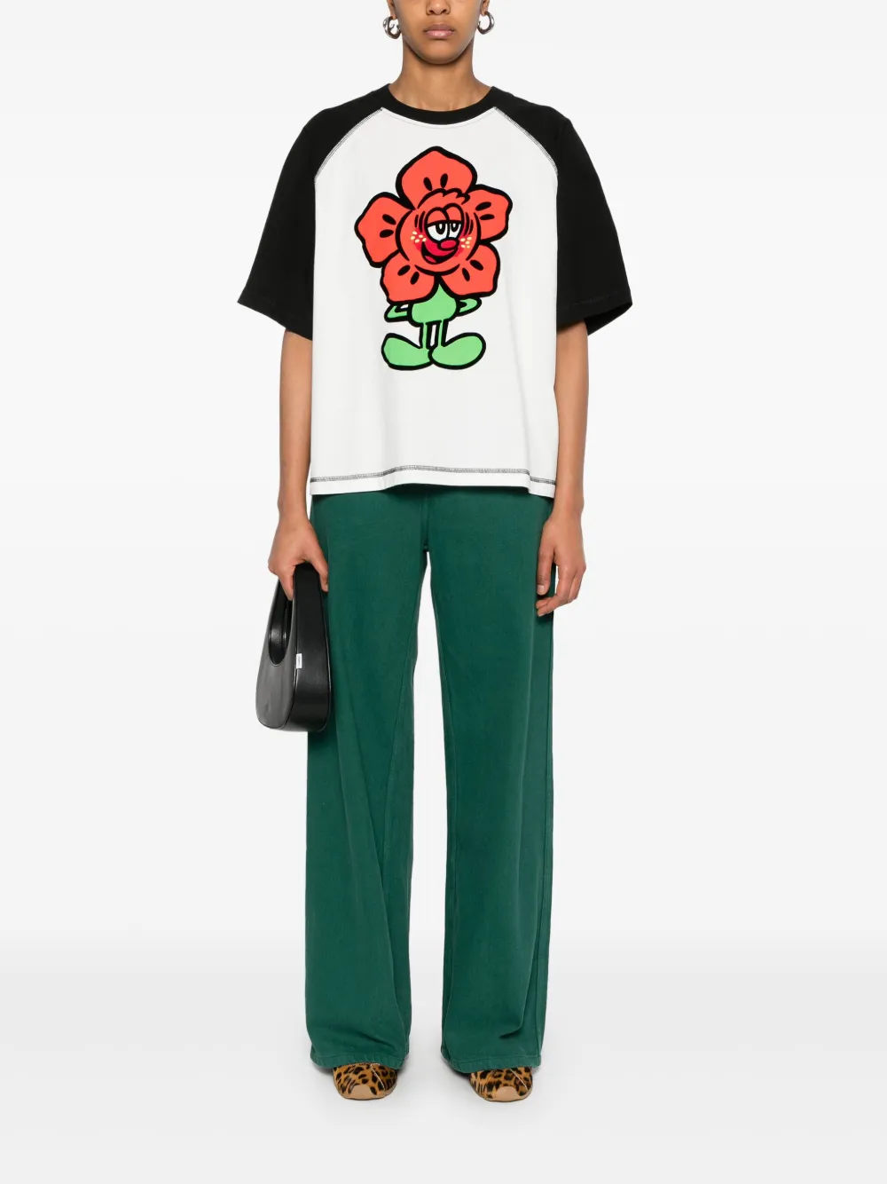 Kenzo x Verdy gesmockt T-shirt - Zwart