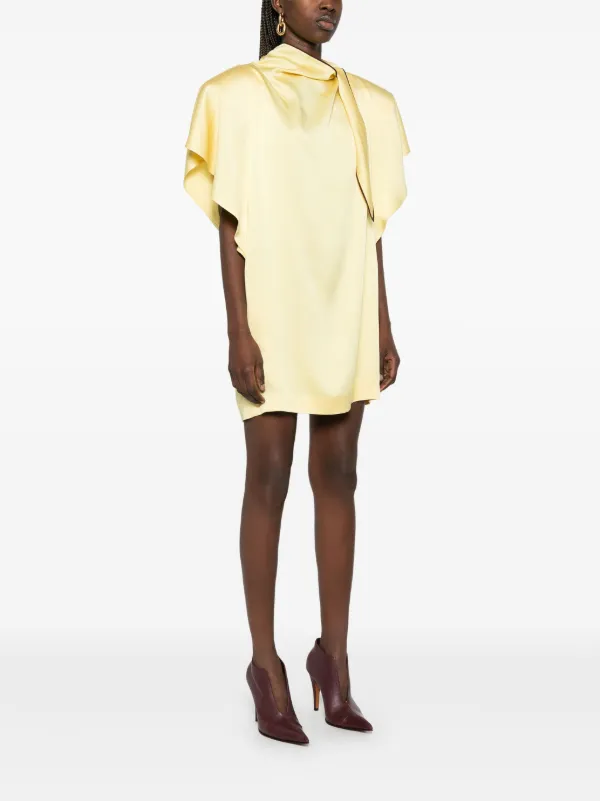 Stella McCartney tie-detail Mini Dress | Yellow | FARFETCH JO Stella McCartney tie-detail Mini Dress | Yellow | FARFETCH JO