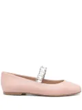 Casadei crystal-embellished ballet flats - Pink