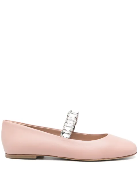 Casadei flats con detalles de cristal