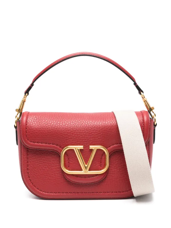 正規店買付【VALENTINO】スモール レッド レザー バッグ Alltime Alltime Small leather crossbody bag in red - Valentino