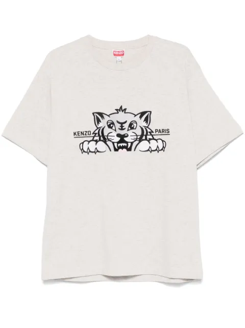 Kenzo Happy Tiger-embroidered T-shirt