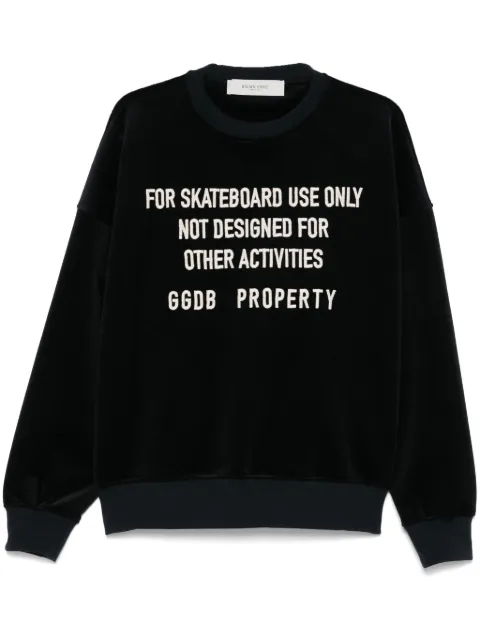 Golden Goose sudadera con letras bordadas