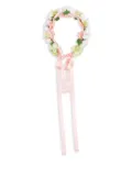 Colorichiari floral-appliqué head band - Pink