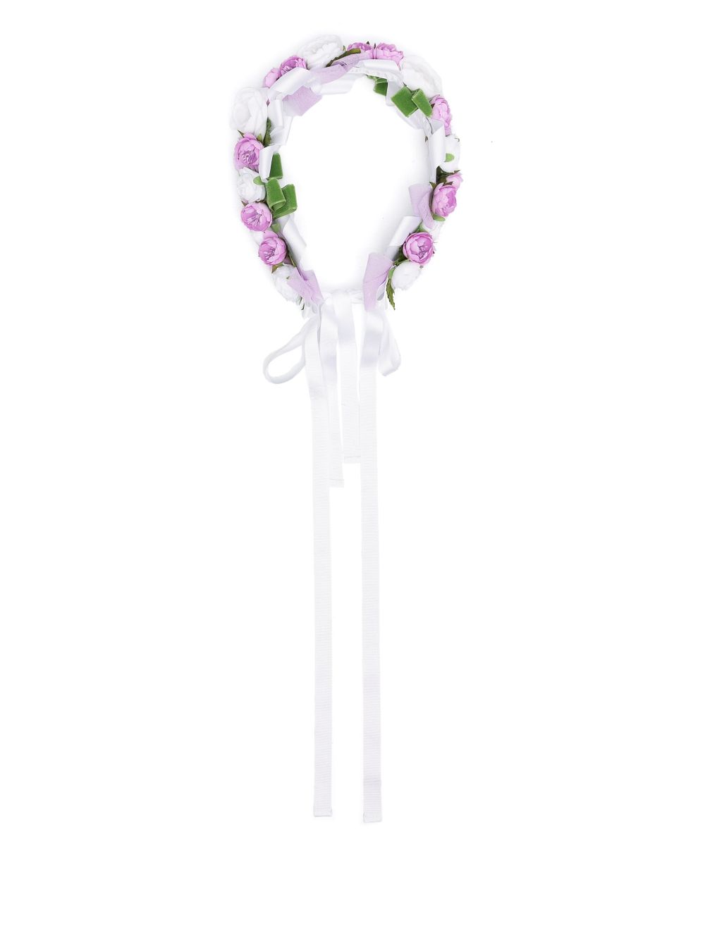 Colorichiari floral-appliqué head band - White