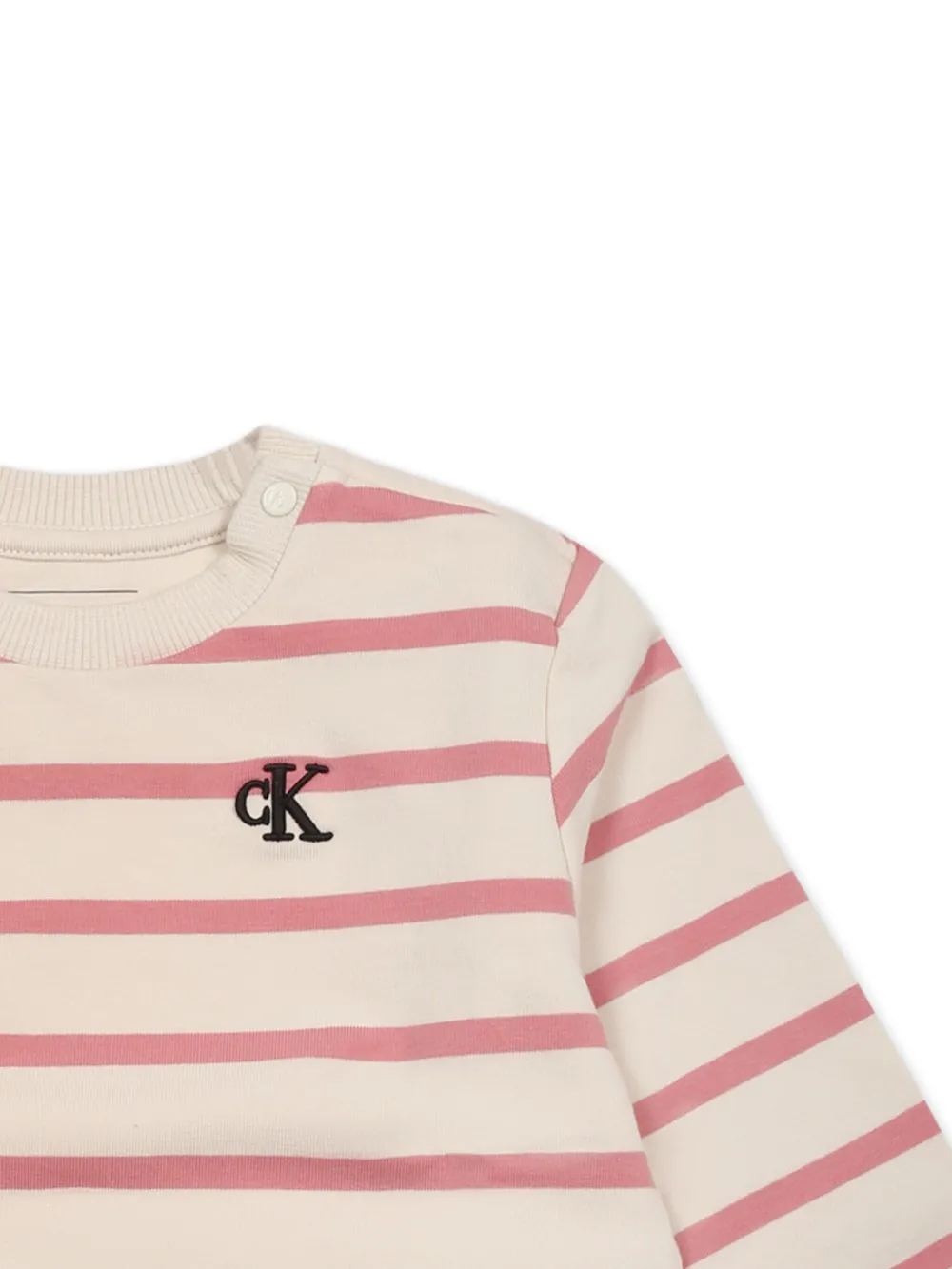 Calvin Klein Kids Gestreepte trui Beige