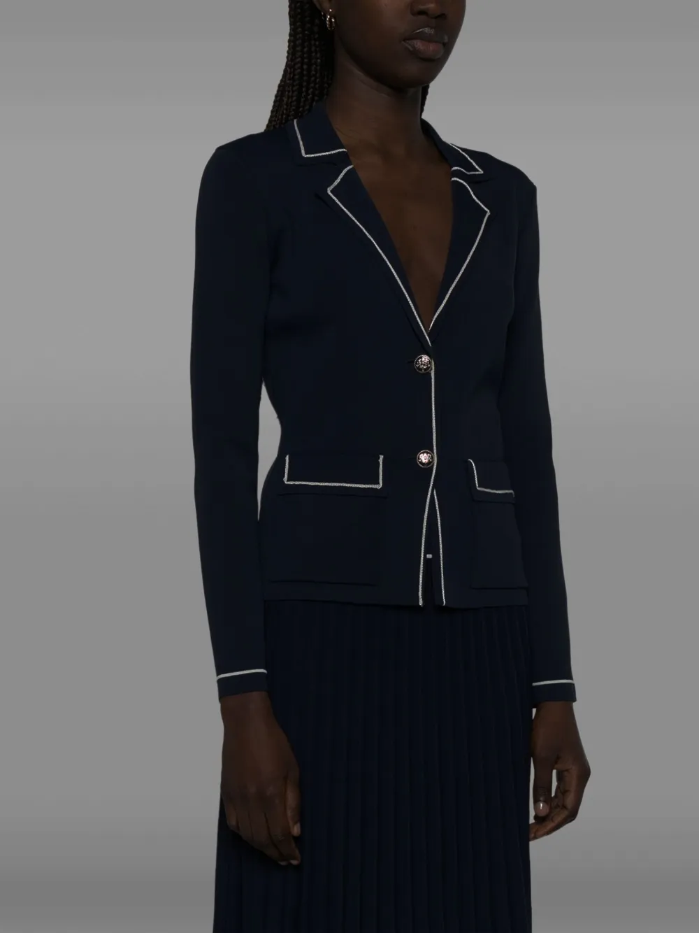 ERMANNO FIRENZE Gebreide blazer Blauw