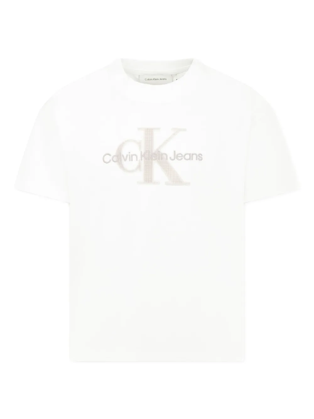 Calvin Klein Kids T-shirt met geborduurd logo Wit