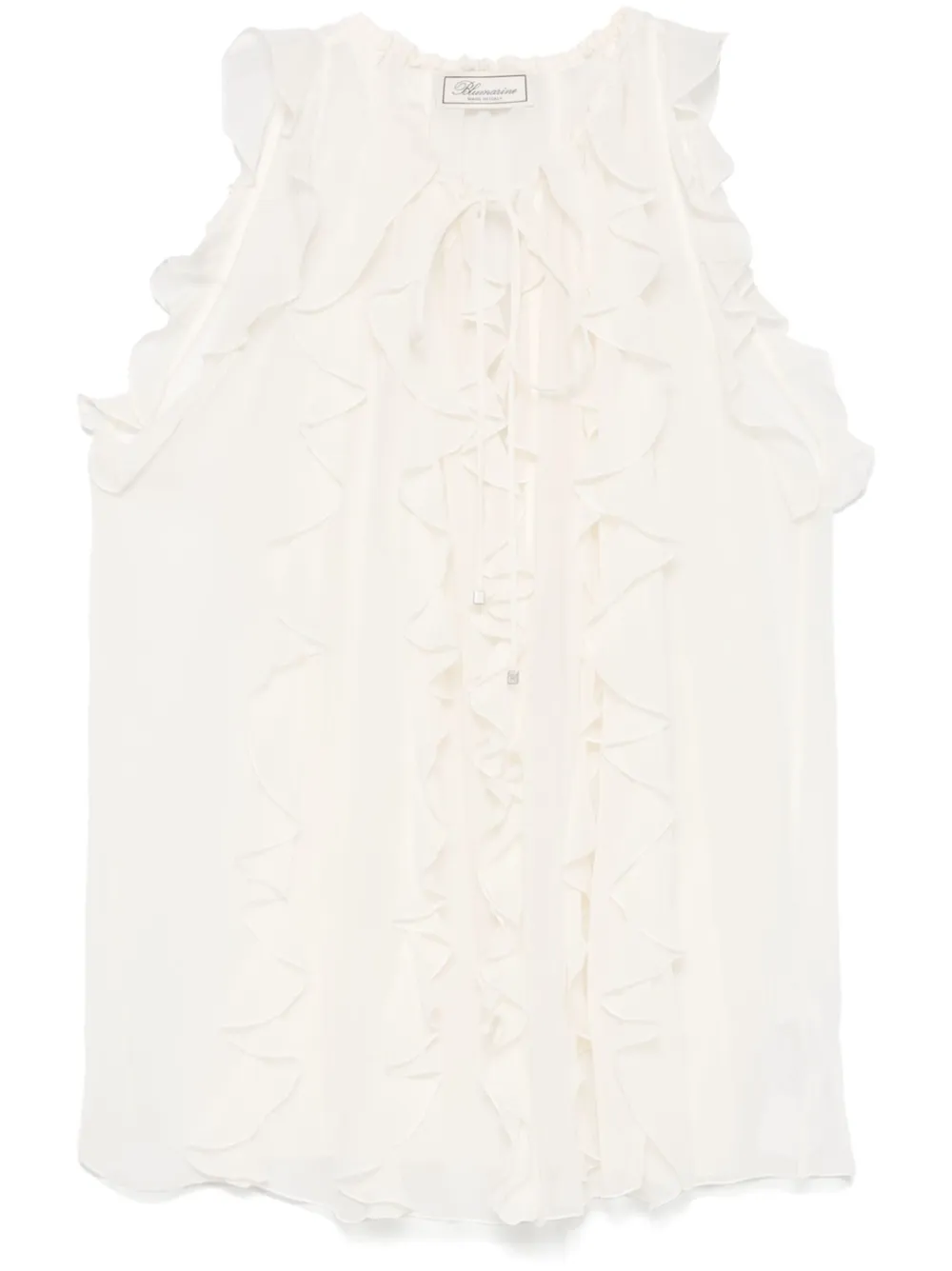 Blumarine ruffled tank top | Neutrals | Image 1