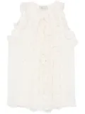 Blumarine ruffled tank top - Neutrals
