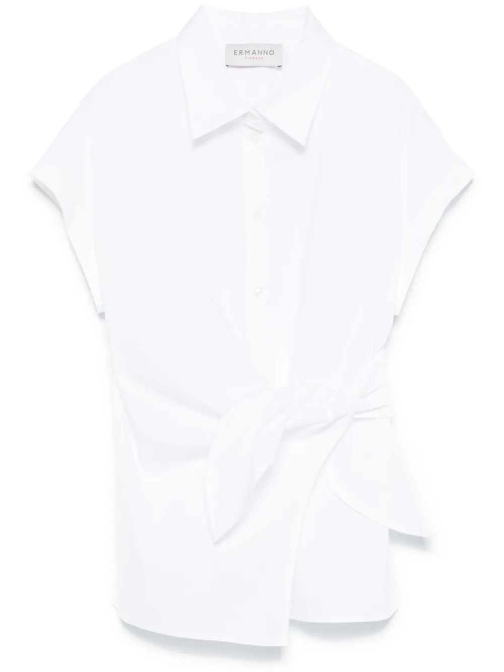 knot-detail shirt