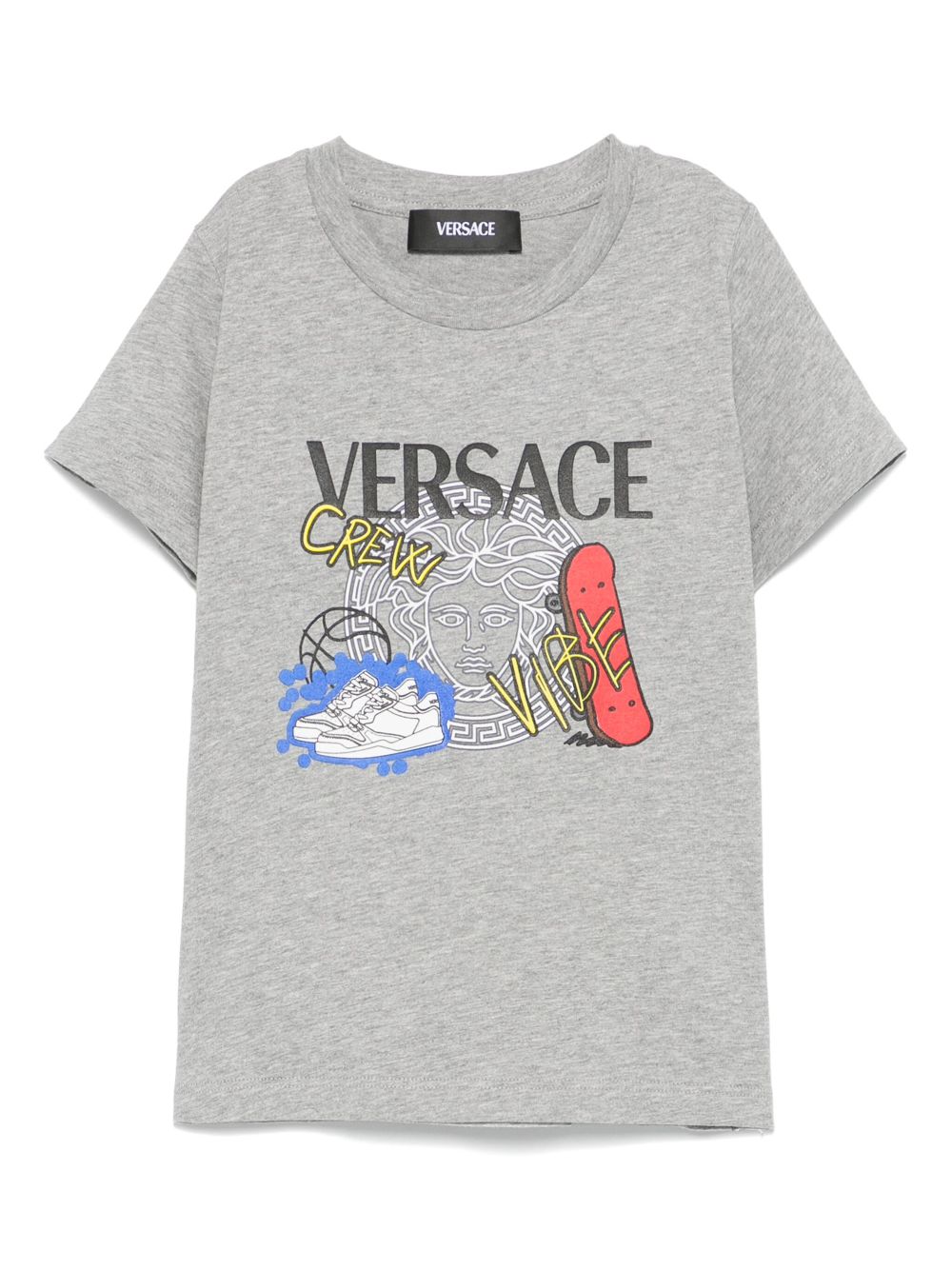 Versace Kids Medusa-print T-shirt - Grey