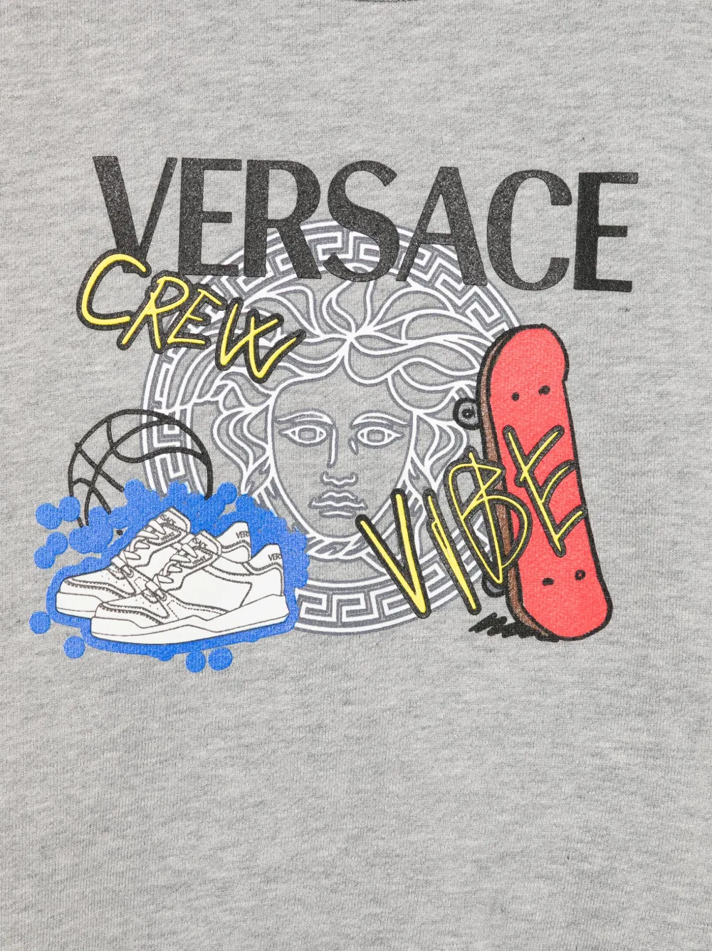Versace Kids Sweater met Medusa print Grijs