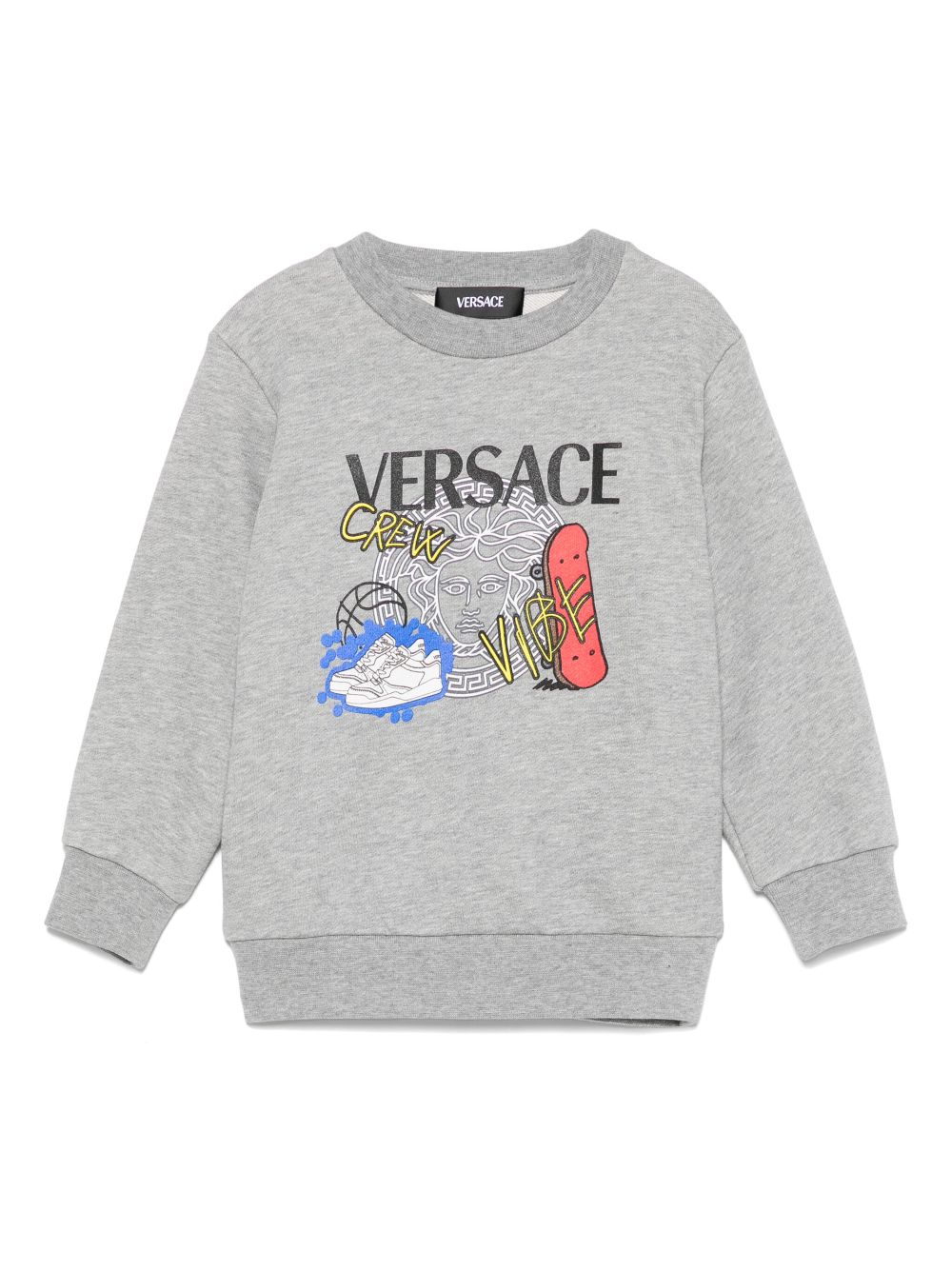 Versace Kids Sweater met Medusa print Grijs