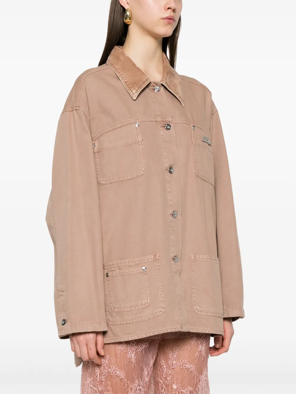 Blumarine Jack met logo broche Bruin