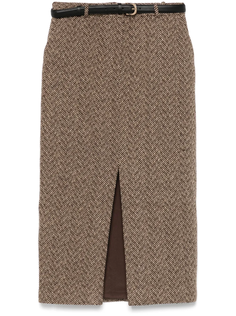 herringbone-pattern midi skrt