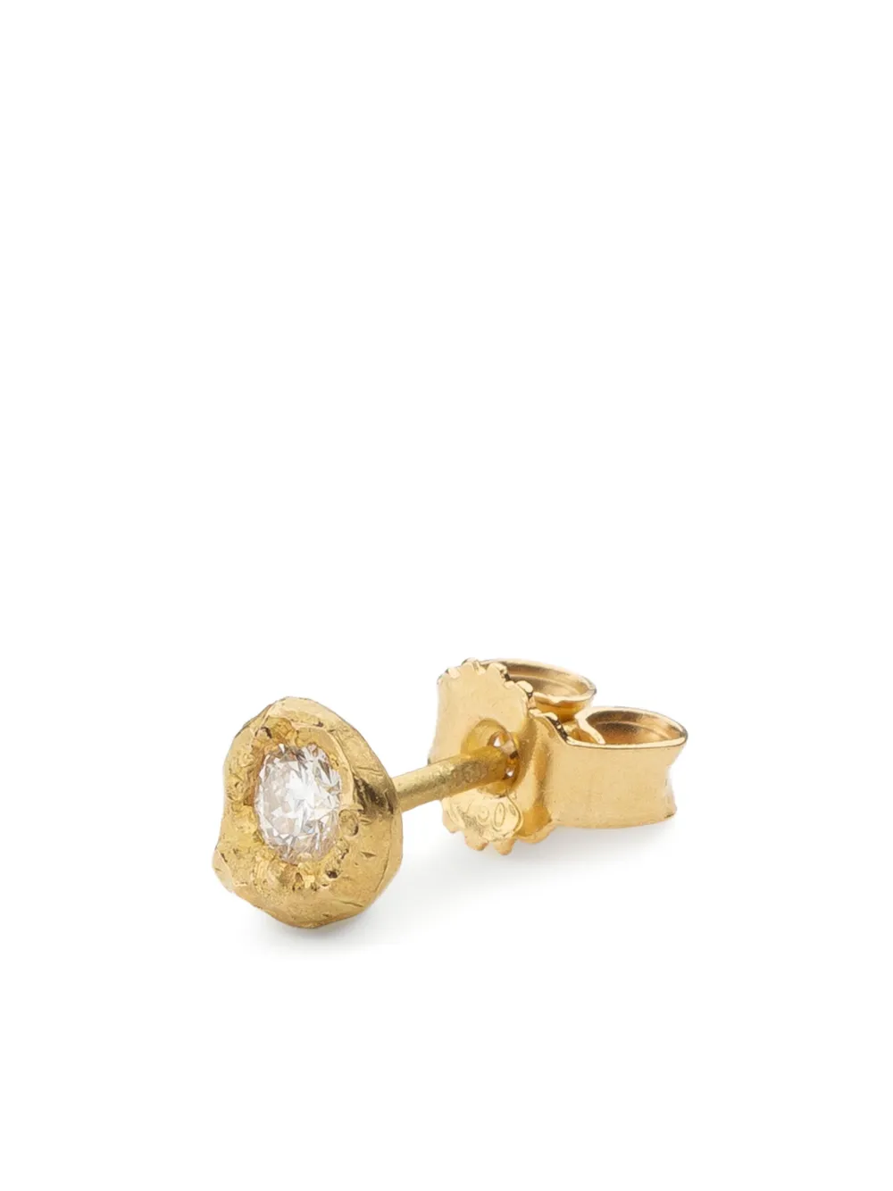 18kt yellow gold Iman diamond earring