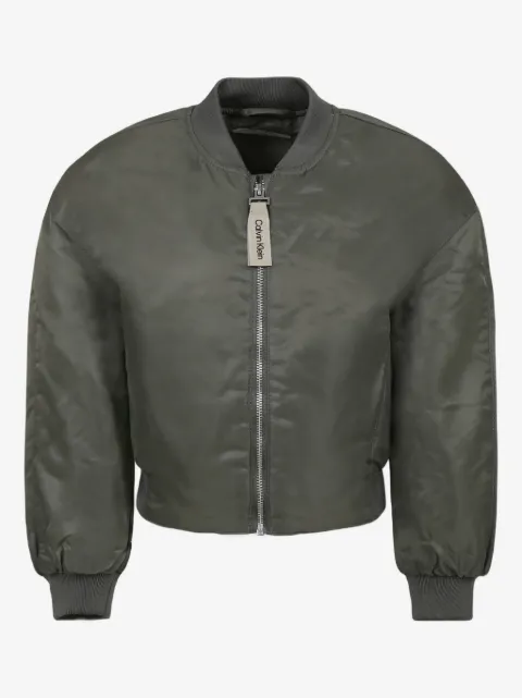 Calvin Klein Kids chamarra bomber con logo estampado