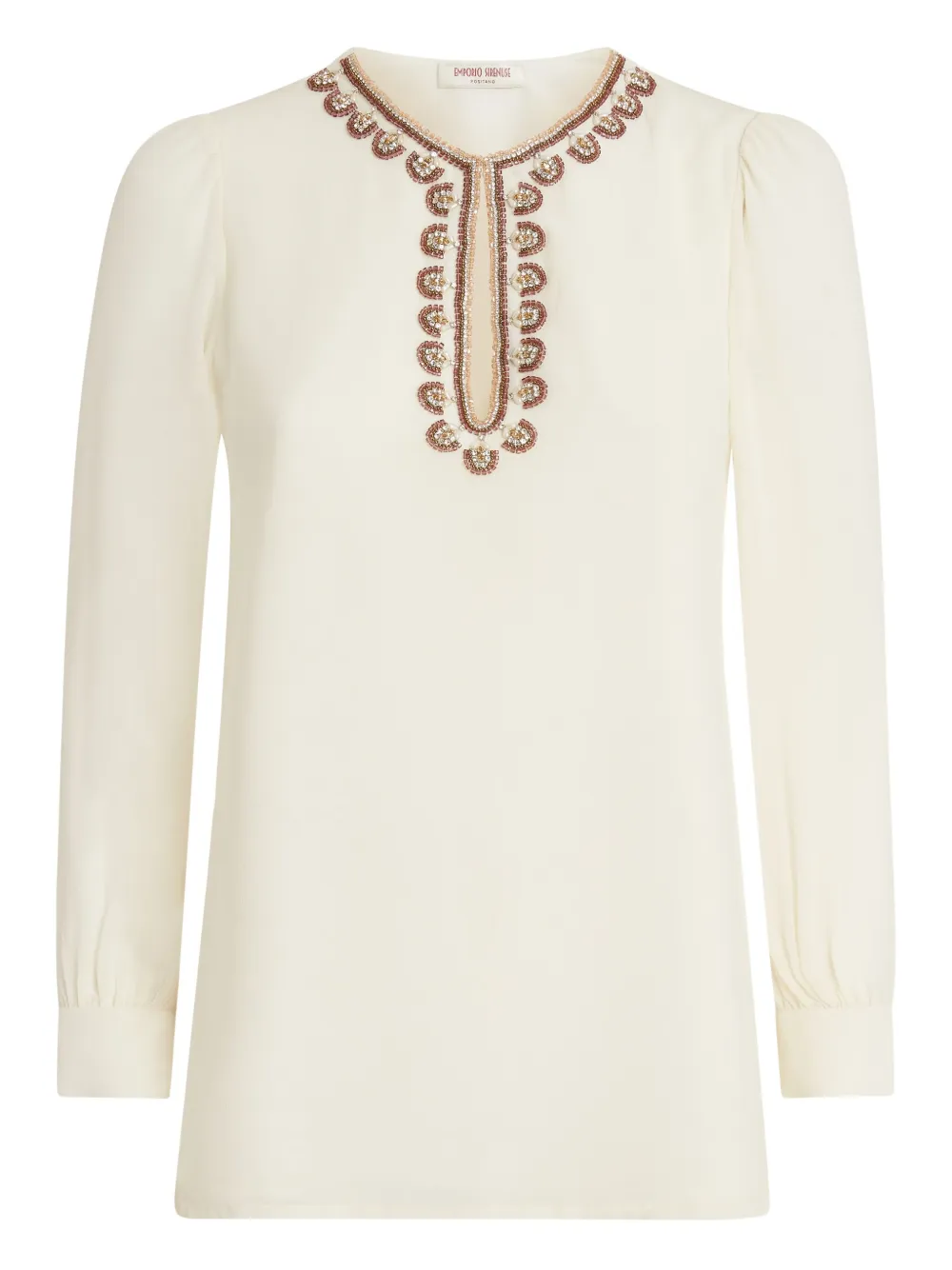 bead-embroidered blouse