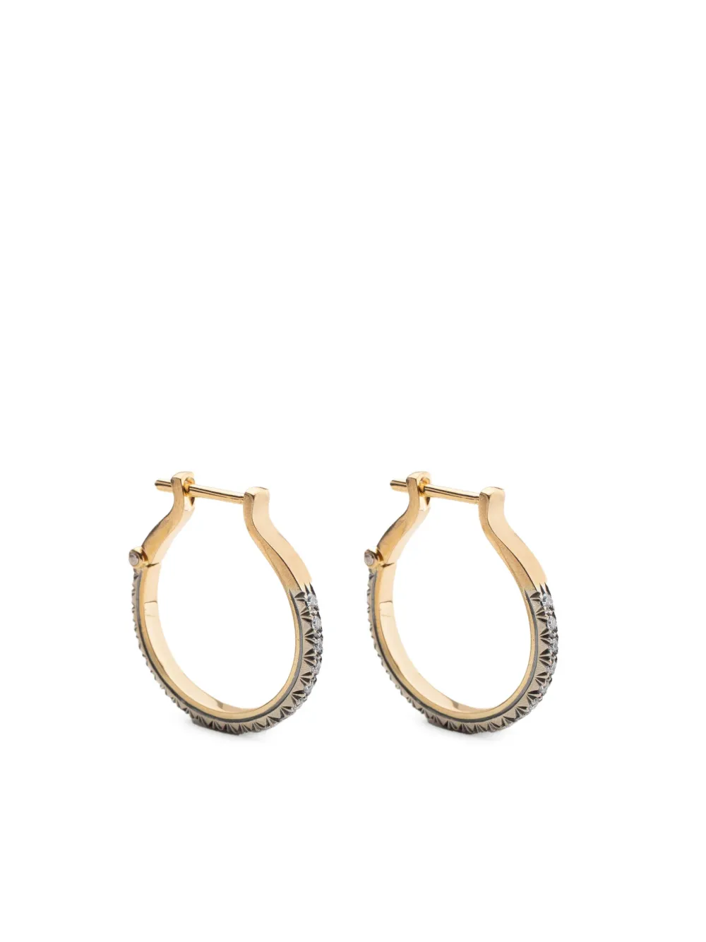 18kt yellow gold Circular diamond earrings