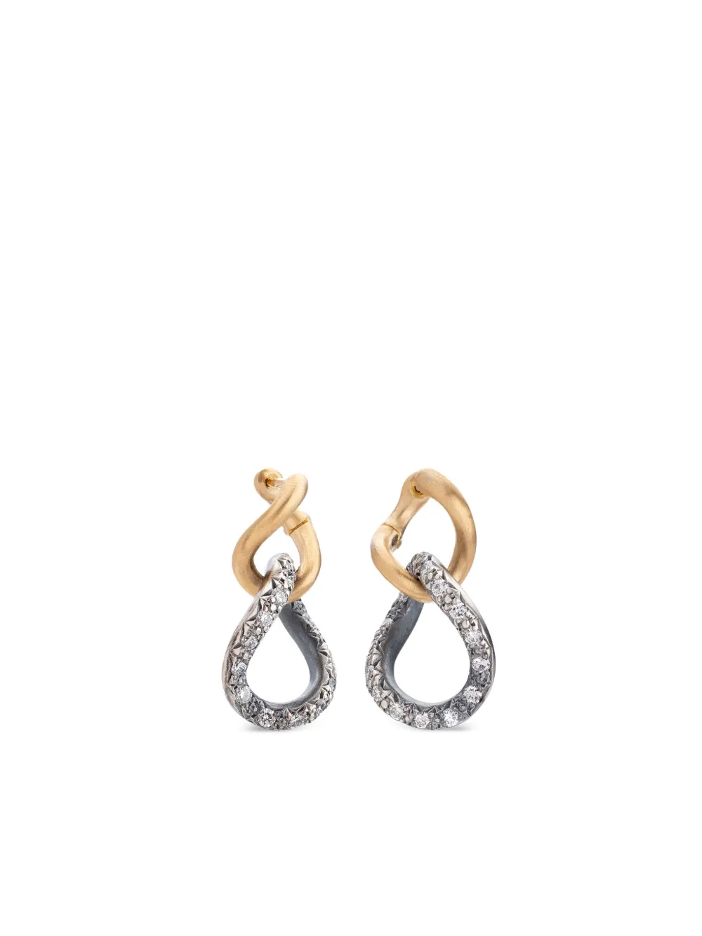 hum 18kt yellow gold Embrace diamond earrings | Gold | Image 1
