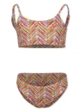 Missoni Kids zigzag-print bikini - Red