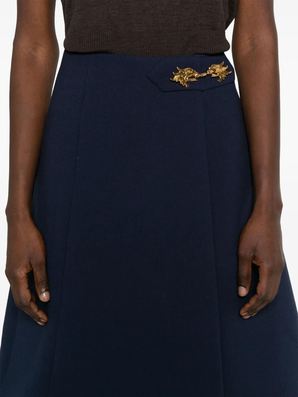 Valentino Garavani Mini-rok met geplooid detail Blauw
