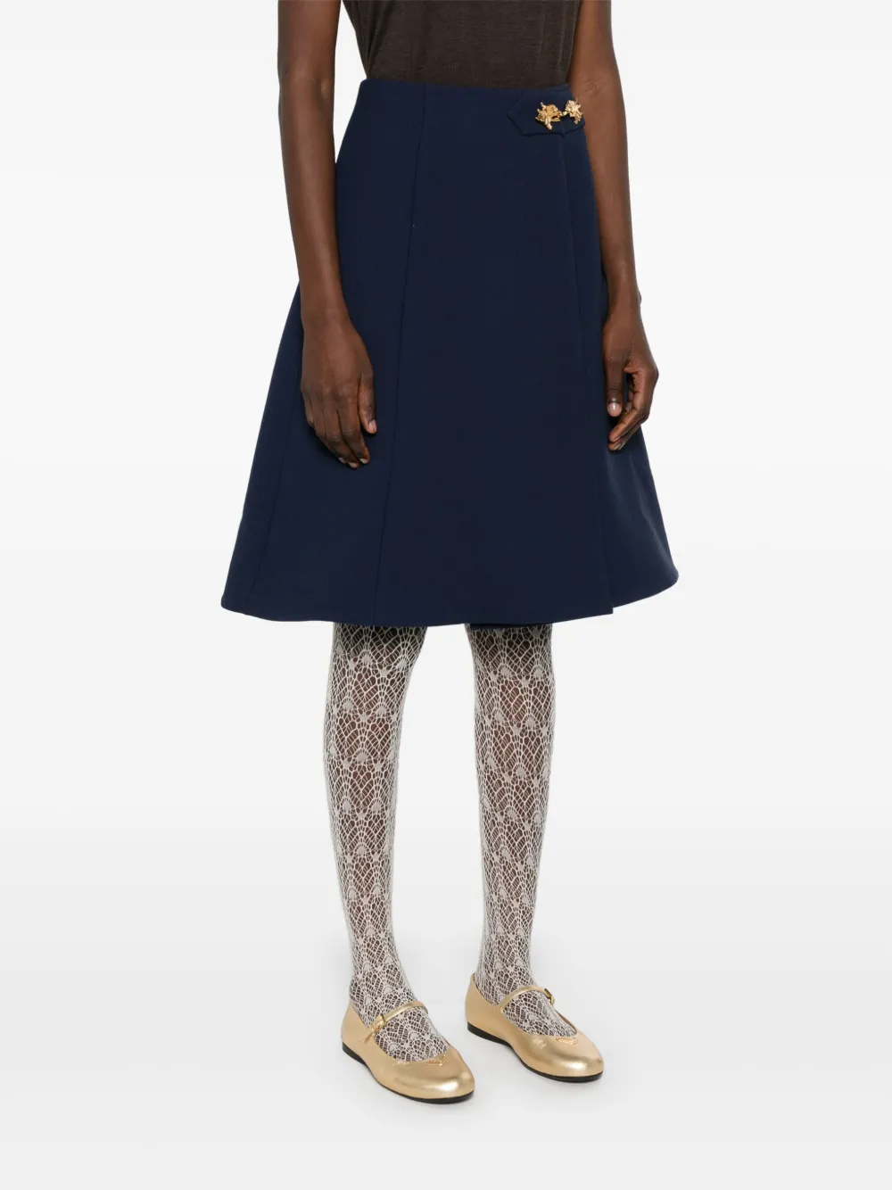 Valentino Garavani Mini-rok met geplooid detail Blauw