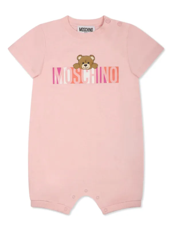 Moschino Kids logo-print Body Pink FARFETCH