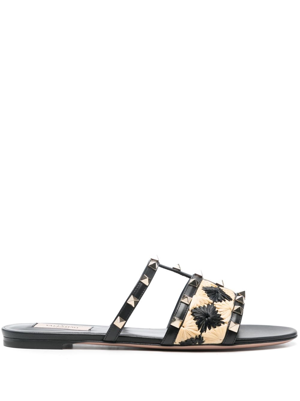 Valentino Garavani Rockstud slippers Zwart