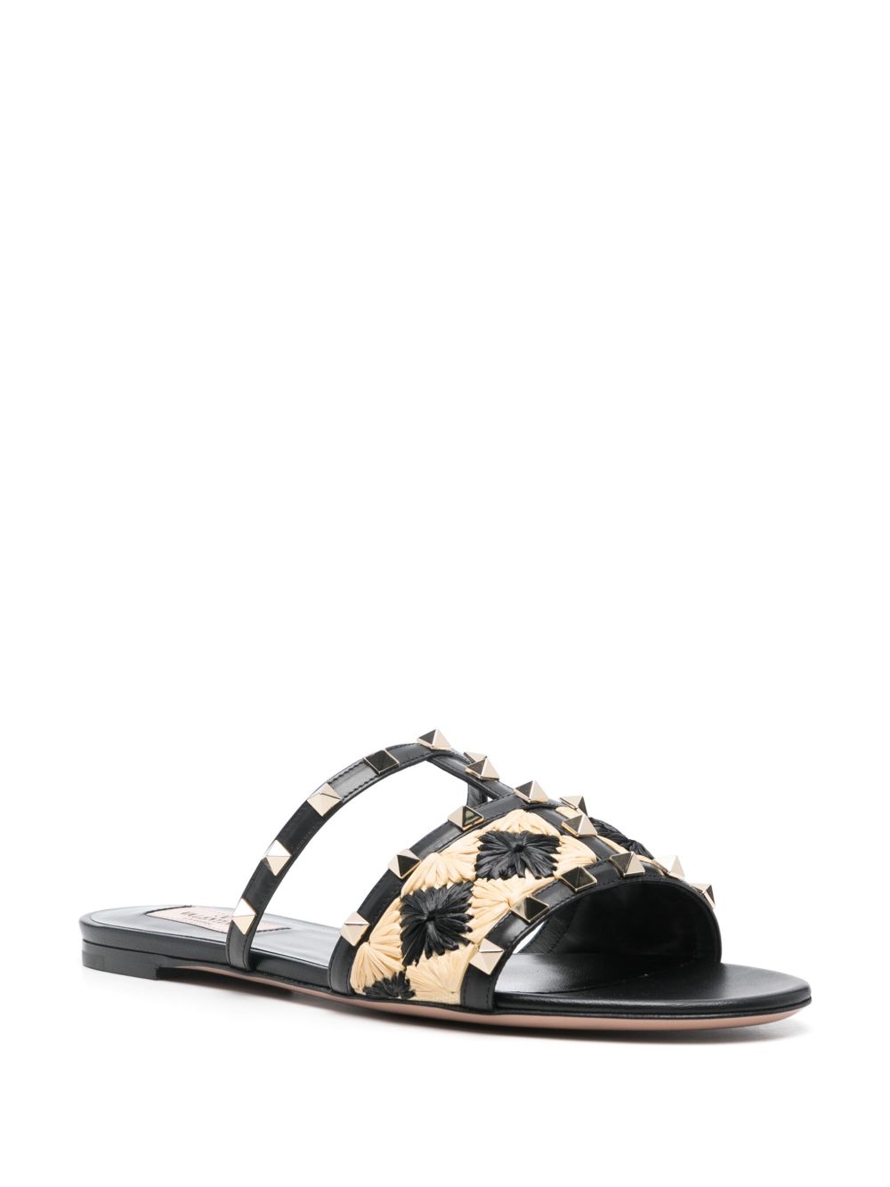 Valentino Garavani Rockstud slippers - Zwart