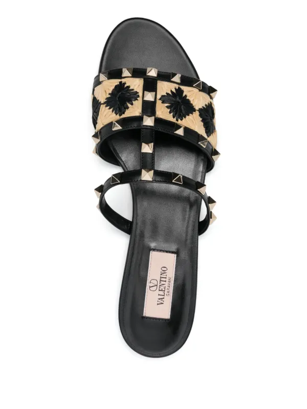 Valentino Garavani Rockstud Slides Black FARFETCH PH
