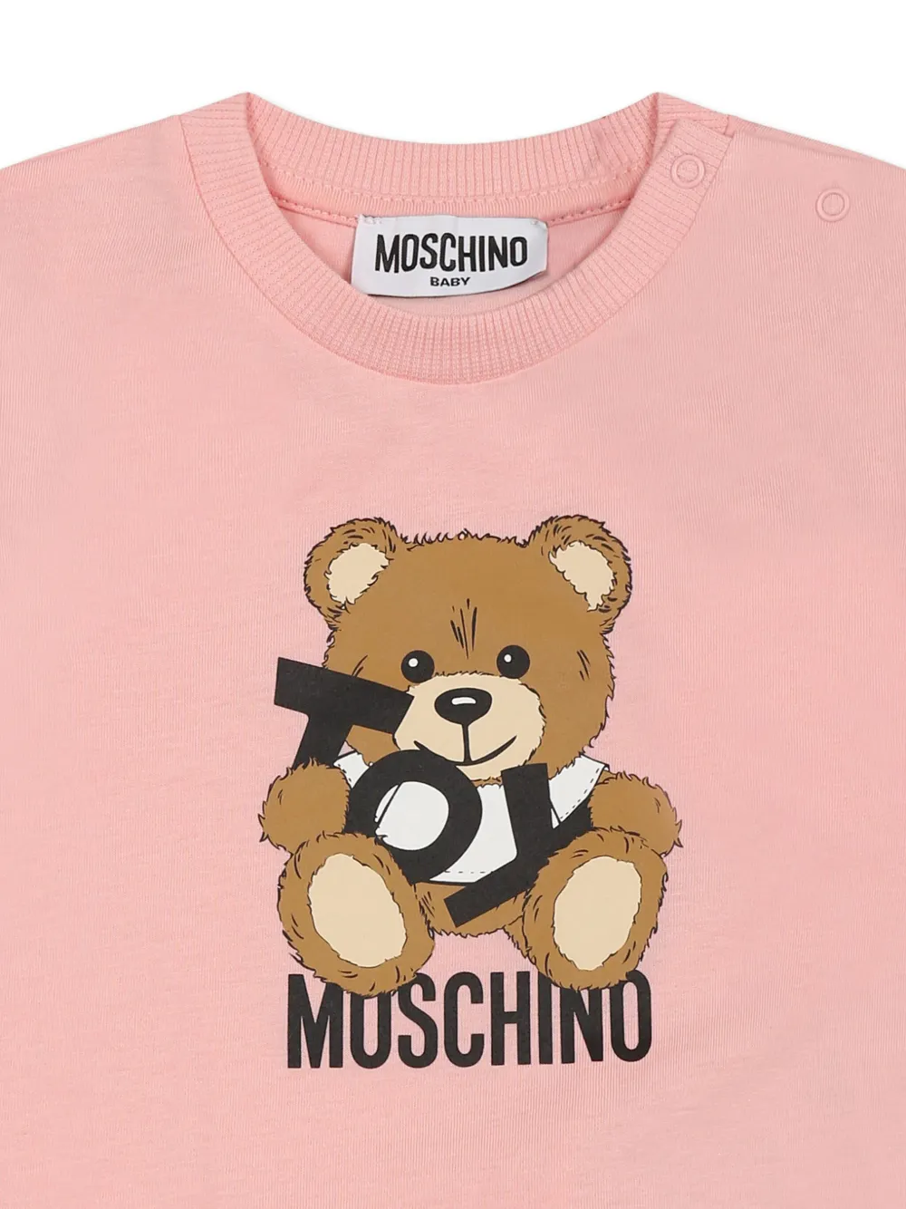 Moschino Kids T-shirt met Bear-print Roze