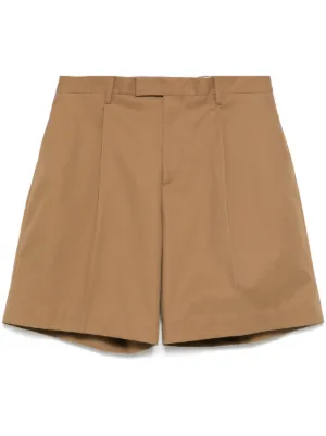 LARDINI｜SHORTS (EQLTR05EQ62023 910BC) Lardini - Straight-Leg Pleated Linen Shorts - Neutrals Lardini