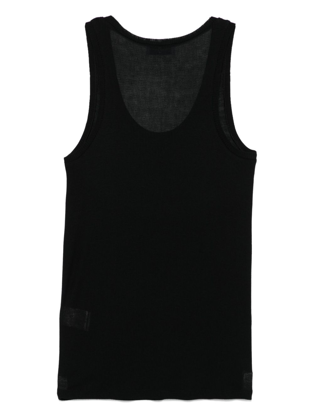 Lardini Geribbelde tanktop - Zwart