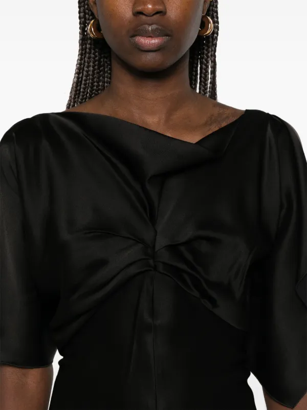 Victoria Beckham サテン イブニングドレス | ブラック | FARFETCH JP